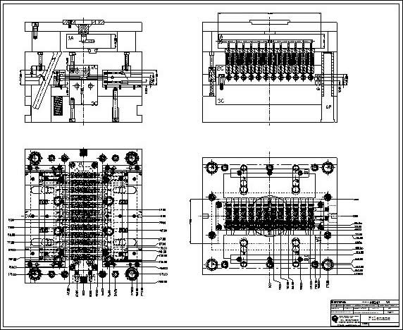 water dripper mould 12 cavities mould 2d drawings